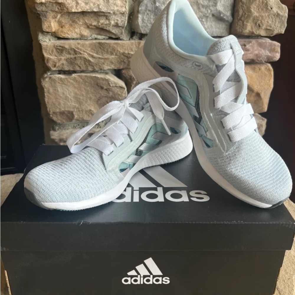 Adidas Women's Light Turquoise and White Running Shoes